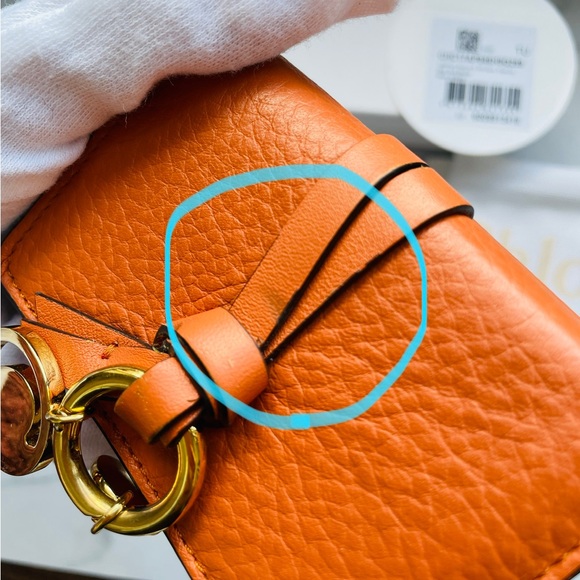 Sold! Chloe Alphabet Trifold Wallet Leather Mini Soft Ebony - Picture 12 of 16